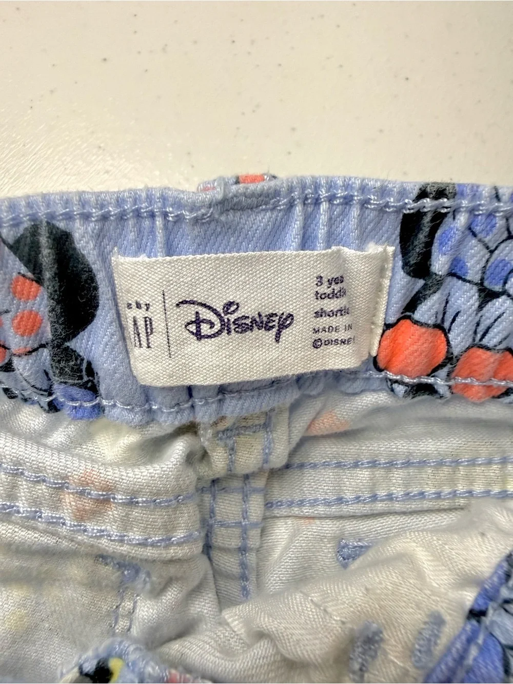 GAP Light Blue Minnie Mouse Bow Print Shorts